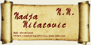 Nadja Milatović vizit kartica